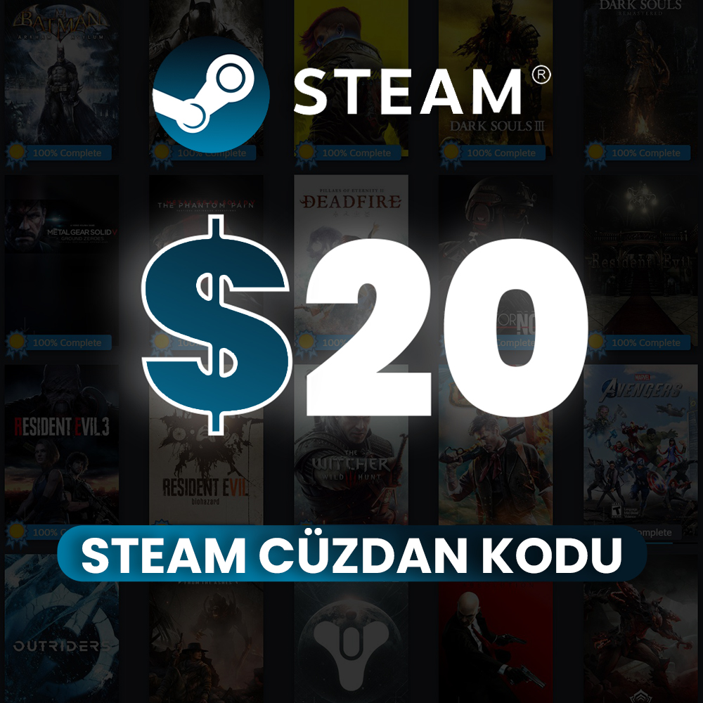 20 USD Steam Wallet Code