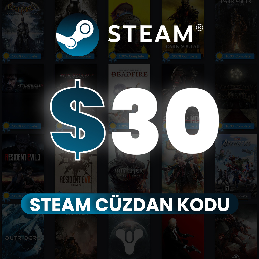 30 USD Steam Wallet Code