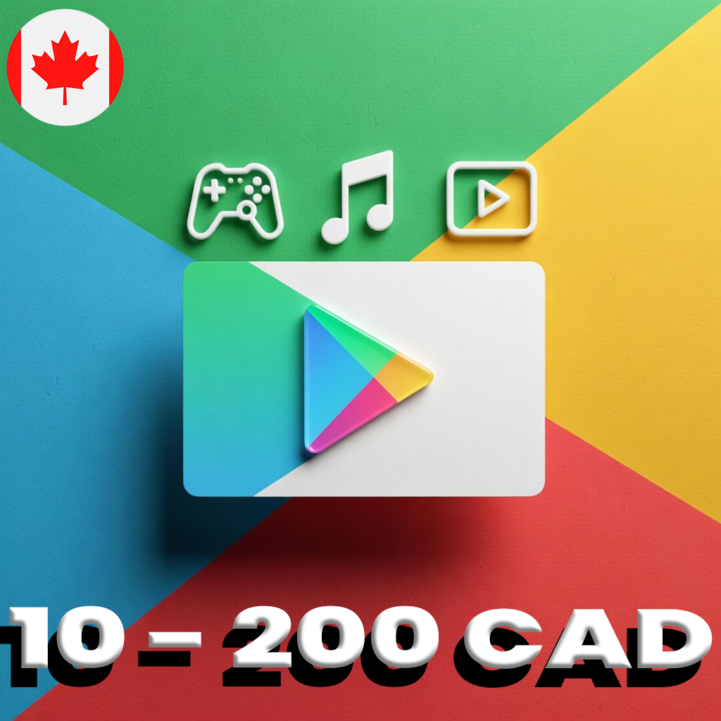 Google Play Hediye Kartı Kanada 10 - 200 CAD
