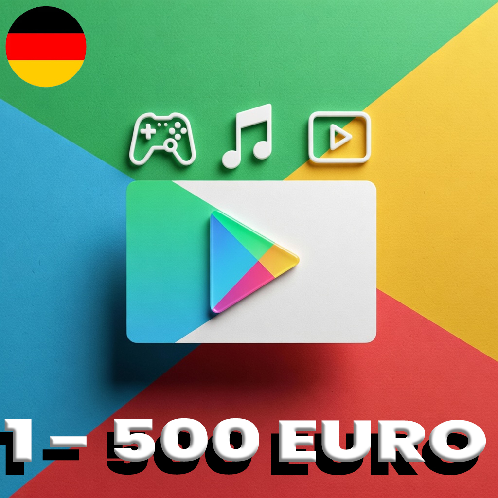 Google Play Hediye Kartı Almanya 1 - 500 EURO