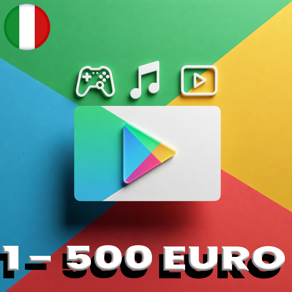 Google Play Hediye Kartı İtalya 1 - 500 EURO