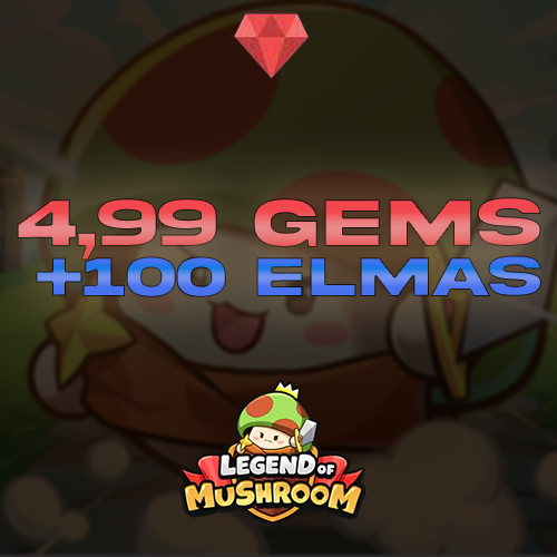 Legend of Mushroom 4.99 Gems + 100 Elmas