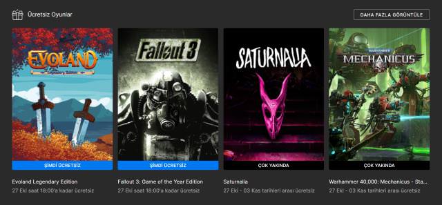 212 TL değerindeki oyunlar Epic Games'te &uuml;cretsiz oldu! Fallout 3 &uuml;cretsiz oldu