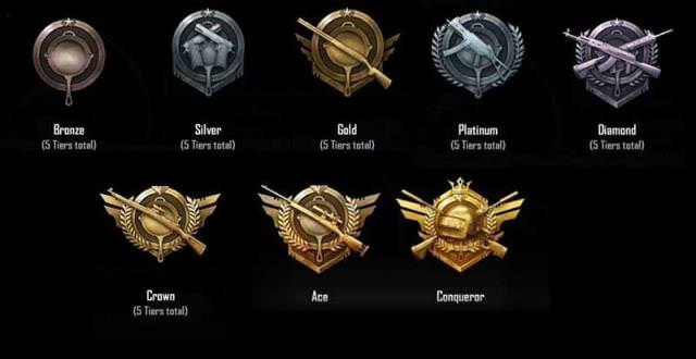 PUBG Mobile r&uuml;tbe sıralaması! PUBG Mobile rank sistemi